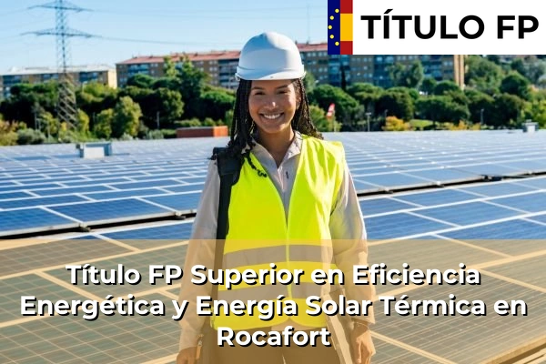 Título FP Superior en Eficiencia Energética y Energía Solar Térmica en Rocafort